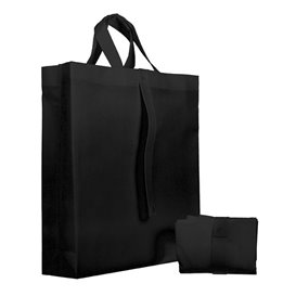 Plátěná Taška TNT PREMIUM Skládací Černá 40+15x40cm (25 Ks)