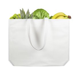 Plátěná Taška TNT s Dlouhou Rukojetí Bílá 48+10x35cm (200 Ks)