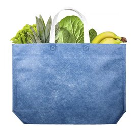 Non-Woven Bag with Hexagonal Base Blue 44+10x30cm (25 Units)