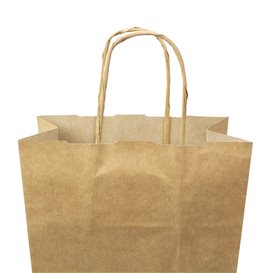 Papírové Tašky Kraft na Lahve s Plochým 18+8x39cm (50 Ks)