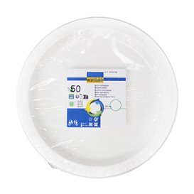 Opakovaně Použitelná Talíř Ekonomická PS Bílý Ø22cm (50 Ks)
