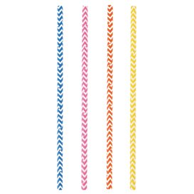 Papírová Rovná Brčka Barvy Ø8mm 40cm (50 Ks)