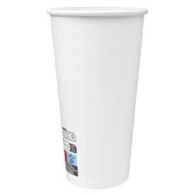 Kartonové Kelímek 20Oz/600ml Bílý Ø9,4cm (320 Ks)