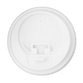 Víčko s Otvorem na Kelímek s 7Oz Bílý Ø7,2cm (2.000 Ks)