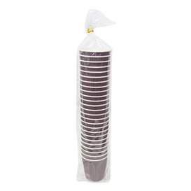 Kartonové Kelímek Zvlněný 9Oz/270ml Kraft Ø8,0cm (1050 Ks)
