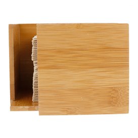 Držák na Ubrousky na Koktejl Bambusové 13,5x13,5x10cm (12 Ks)