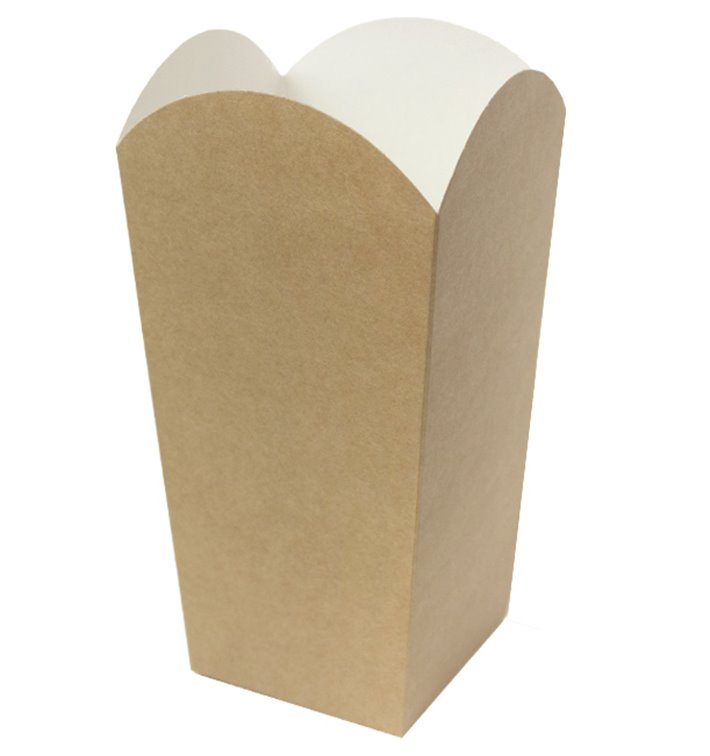 Krabička na Popcorn Střední Kraft 90g 7,8x10,5x18cm (350 Ks) Krabička na Popcorn Střední Kraft 90g 7,8x10,5x18cm (350 Ks)