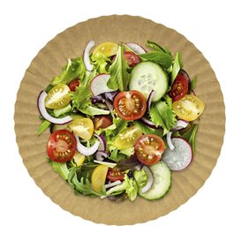 Kartonové Talíře Kulatý Kraft 18cm 255g/m2 (100 Ks)