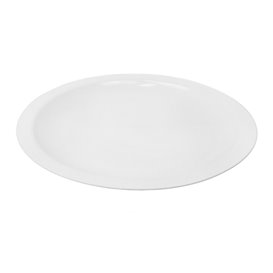 Opakovaně Použitelná Tvrdá Talíře Plochá Bílý Round PP Ø18,5cm (600 Ks)