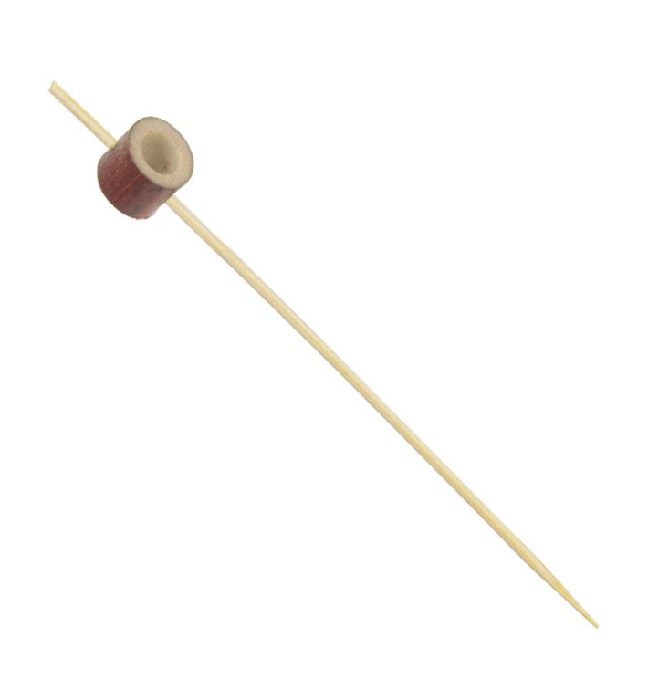 Bambusová Špejle s Červeným Kroužkem 12cm (1000 Ks) Bambusová Špejle s Červeným Kroužkem 12cm (1000 Ks)