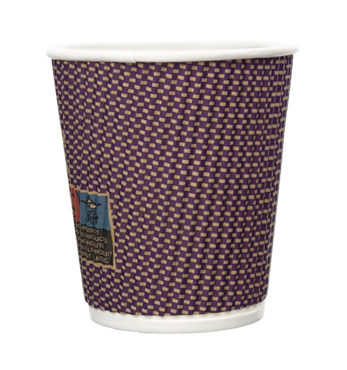 Kartonové Kelímek Zvlněný 9Oz/270ml Kraft Ø8,0cm (25 Ks) Kartonové Kelímek Zvlněný 9Oz/270ml Kraft Ø8,0cm (25 Ks)