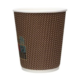 Kartonové Kelímek Zvlněný 9Oz/270ml Kraft Ø8,0cm (25 Ks)