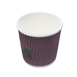 Kartonové Kelímek Zvlněný 9Oz/270ml Kraft Ø8,0cm (25 Ks)