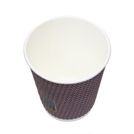Kartonové Kelímek Zvlněný 9Oz/270ml Kraft Ø8,0cm (1050 Ks)