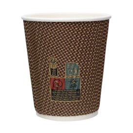 Kartonové Kelímek Zvlněný 9Oz/270ml Kraft Ø8,0cm (1050 Ks)