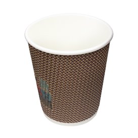 Kartonové Kelímek Zvlněný 9Oz/270ml Kraft Ø8,0cm (1050 Ks)