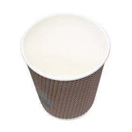 Kartonové Kelímek Zvlněný 9Oz/270ml Kraft Ø8,0cm (1050 Ks)
