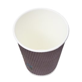 Kartonové Kelímek Zvlněný 9Oz/270ml Kraft Ø8,0cm (25 Ks)