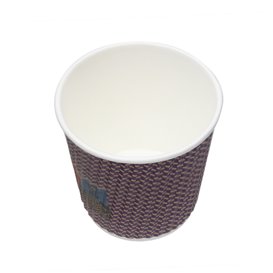 Kartonové Kelímek Zvlněný 9Oz/270ml Kraft Ø8,0cm (25 Ks)