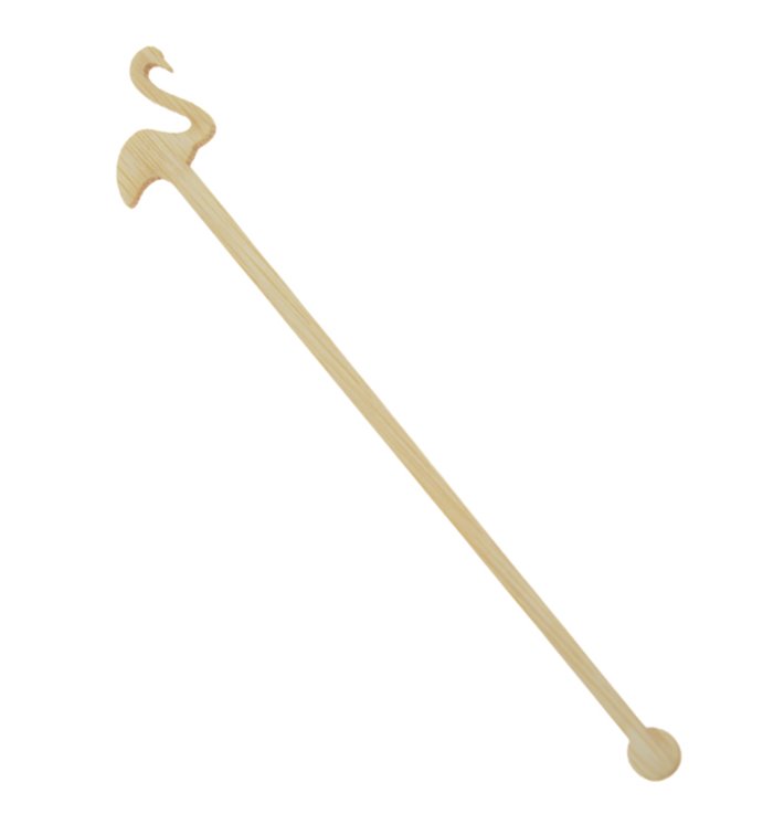 Bambusové Míchátko na Nápoj Růžový Plameňák 14cm (50 Ks) Bambusové Míchátko na Nápoj Růžový Plameňák 14cm (50 Ks)