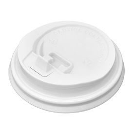 Víčko s Otvorem na Kelímek s 7Oz Bílý Ø7,2cm (50 Ks)