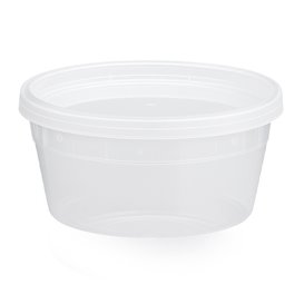 Plastová Miska “Deli Range” PP Průhledná s Víčkem 360ml (40 Ks)