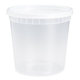 Plastová Miska “Deli Range” PP Průhledná s Víčkem 720ml (240 Ks)