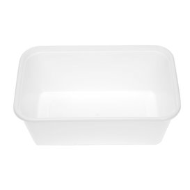 Plastová Miska Obdélníková PP Bílá 750ml 17x11,5x6,4cm (25 Ks)