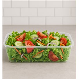 Plastová Miska Obdélníková PP Průhledná 500ml 17,4x11,6x3,5cm (25 Ks)
