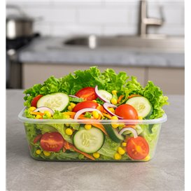 Plastová Miska Obdélníková PP Průhledná 750ml 17,4x11,6x5,5cm (25 Ks)