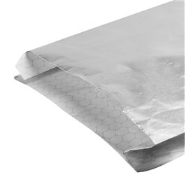 Hliníková Papírové Sáčky odolná proti Mastnotě Stříbrná 22,3+5x20cm (250 Ks)