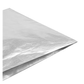 Hliníková Papírové Sáčky odolná proti Mastnotě Stříbrná 22,3+5x20cm (250 Ks)