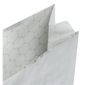 Hliníková Papírové Sáčky odolná proti Mastnotě Stříbrná 31,5+5x10,3cm (250 Ks)