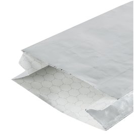Hliníková Papírové Sáčky odolná proti Mastnotě Stříbrná 31,5+5x10,3cm (250 Ks)