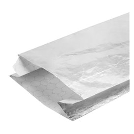 Hliníková Papírové Sáčky odolná proti Mastnotě Stříbrná 26+5x10,3cm (200 Ks)