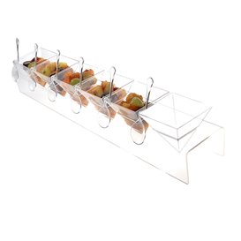 Držák Kužele PS Transparentní 6 Otvorů 40x6,5x7cm (6 Ks)