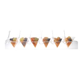 Držák Kužele PS Transparentní 6 Otvorů 40x6,5x7cm (1 Ks)