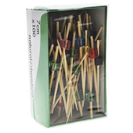 Bambusové Špejle Kbelíku Barvy 7cm (100 Ks)