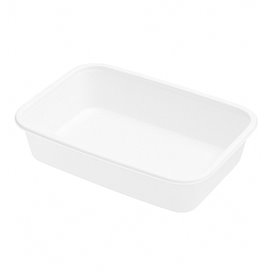 Plastová Miska Obdélníková PP Bílá 500ml 17,4x11,6x3,5cm (25 Ks)