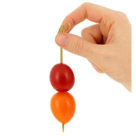 Přírodní Napichovátko Bambusové “Uzlík” 7cm v krabičce (100 Ks)