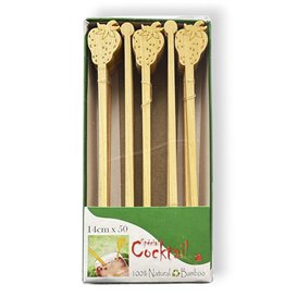 Bambusové míchátko na Nápoj Jahoda 18cm (600 Ks)