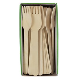 Dřevěné Vidličky Eco 16cm (100 Ks)