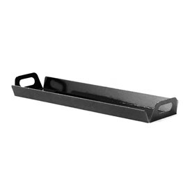 Papírové Podnos Obdélníkový Černá s Plochým 32x7,5 cm (100 Ks)