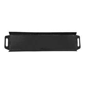 Papírové Podnos Obdélníkový Černá s Plochým 32x7,5 cm (100 Ks)