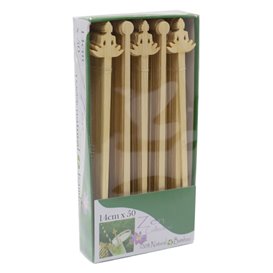 Bambusové míchátko na Nápoj „Bouddha 1“ 14cm (50 Ks)