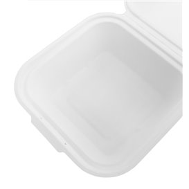 Krabička na Hamburger z Cukrové Třtiny Bílý 150x150x80mm (50 Ks)