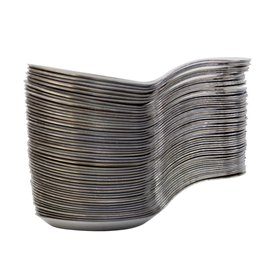Cucharit Plastové na Omáčky Stříbrný 10 cm (50 Ks)