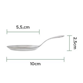 Cucharit Plastové na Omáčky Stříbrný 10 cm (50 Ks)