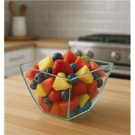 Průhledná Fingerfood Miska PS “Water Green” 580ml (25 Ks)