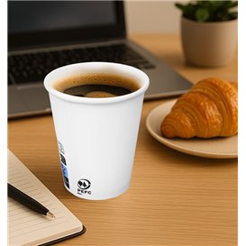 Kartonové Kelímek 9Oz/280ml Bílý Ø8,0cm (1000 Ks)